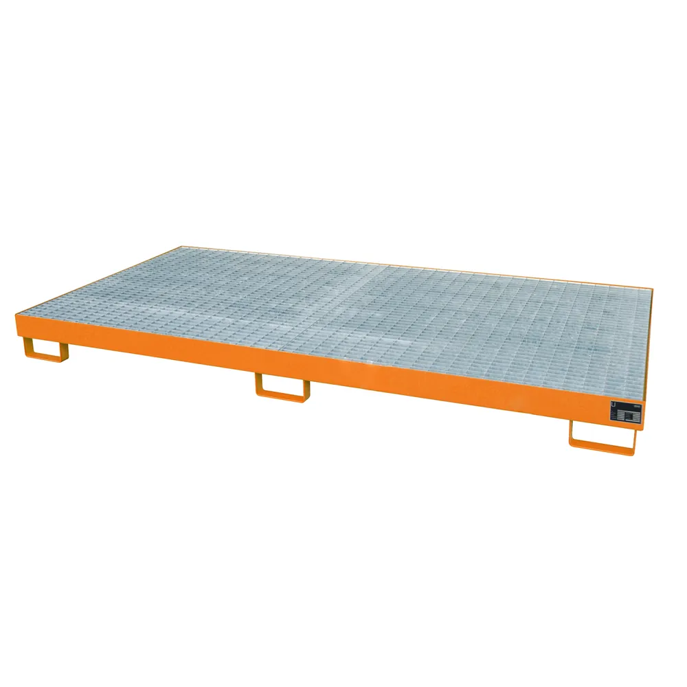 BAUER - Regalwanne m Gitterrost RW-GR 2700-1, lackiert orange RAL 2000