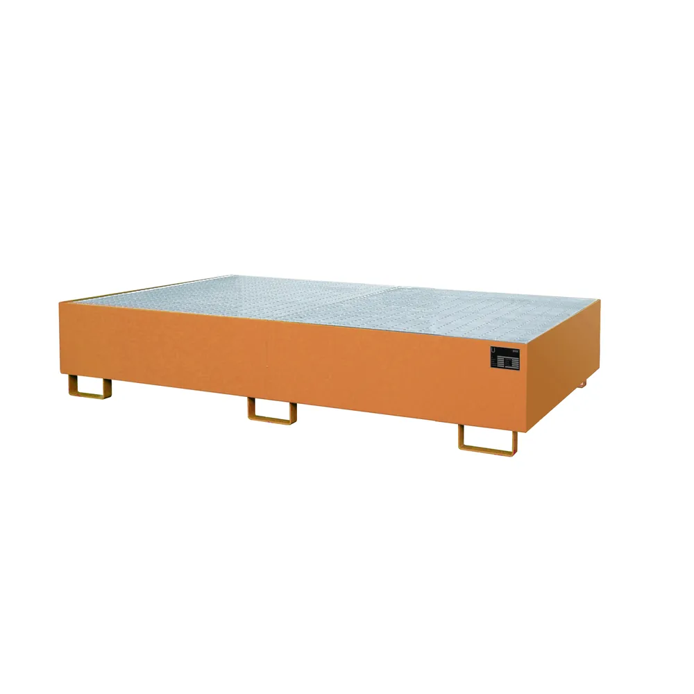 BAUER - Regalwanne m Gitterrost RW-GR 2700-2, lackiert orange RAL 2000