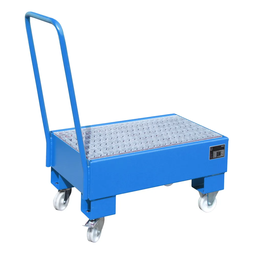 BAUER - Fahrbare Auffangwanne 2x 60 Liter Lichtblau