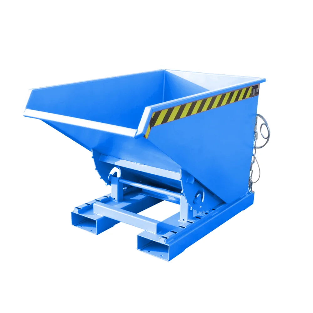 BAUER - Kippbehälter Abrollsystem 0,3m³, 1260 x 770 x 835mm, lackiert blau