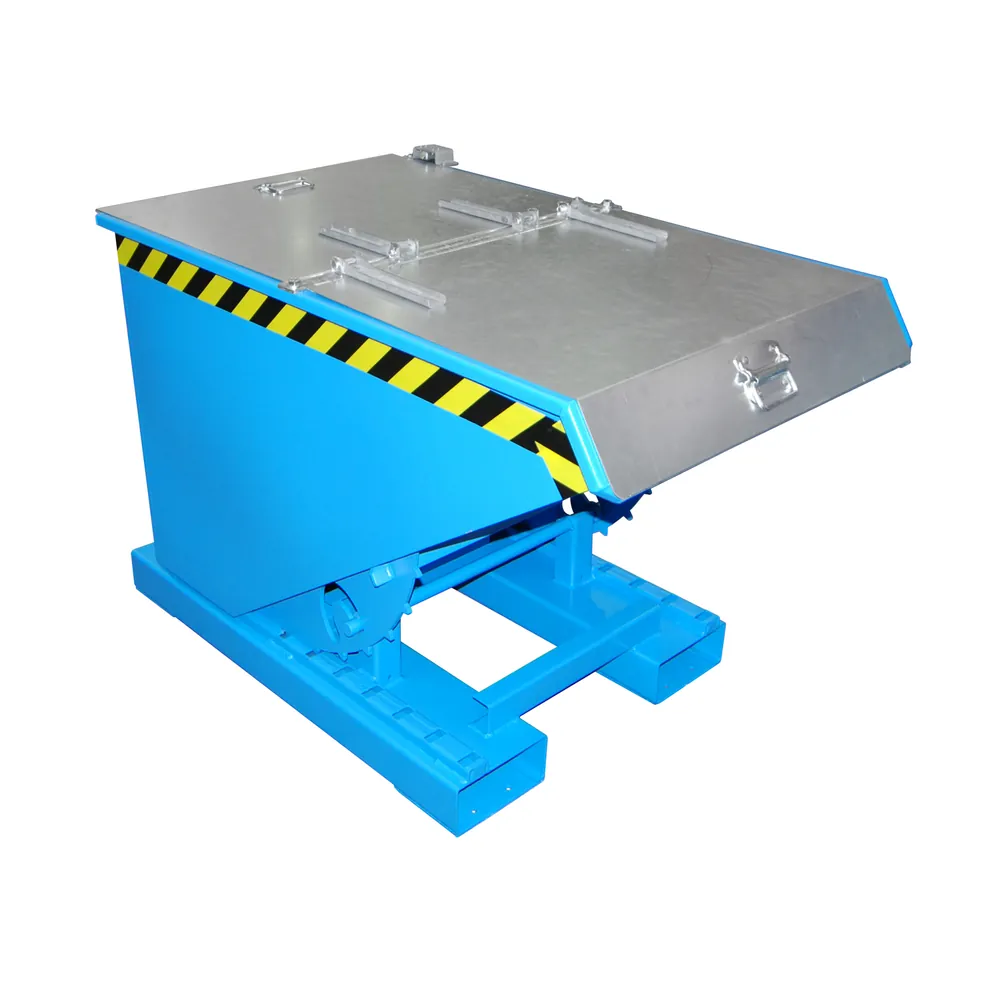BAUER - Kippbehälter Abrollsystem 0,3m³, 1260 x 770 x 835mm, lackiert blau Hover Image