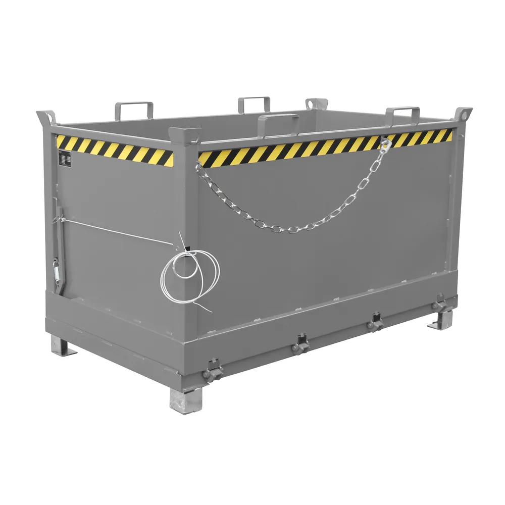 BAUER - Klappbodenbehälter FB 1500, lackiert grau