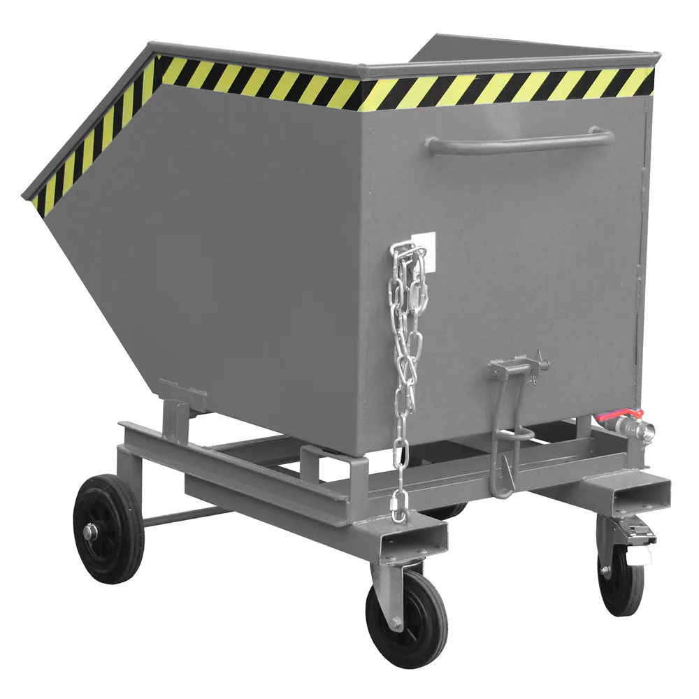 BAUER - Späne-Kastenwagen SKW-ET 600, lackiert grau RAL 7005