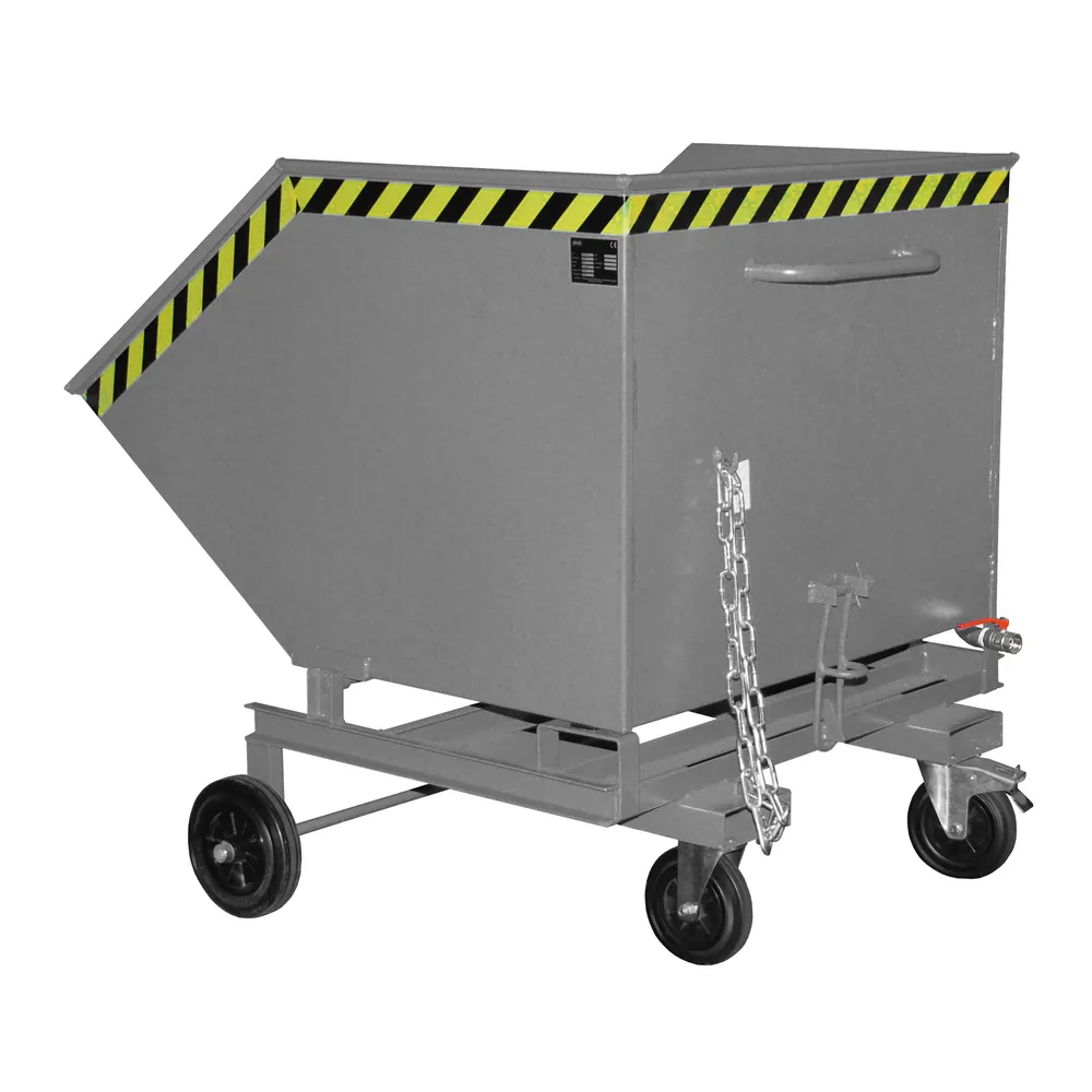 BAUER - Späne-Kastenwagen SKW-ET 1000, lackiert grau RAL 7005