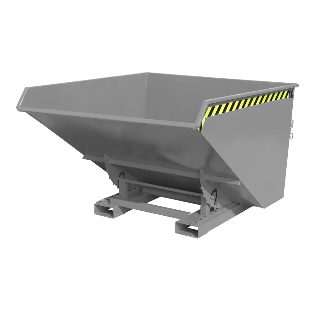 BAUER - Kippbehälter Abrollsystem 1,7m³, 1720 x 1570 x 1103mm, lackiert grau