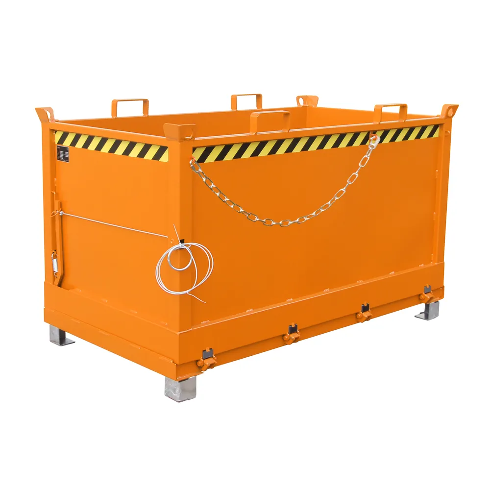 BAUER - Klappbodenbehälter FB 1500, lackiert orange RAL 2000