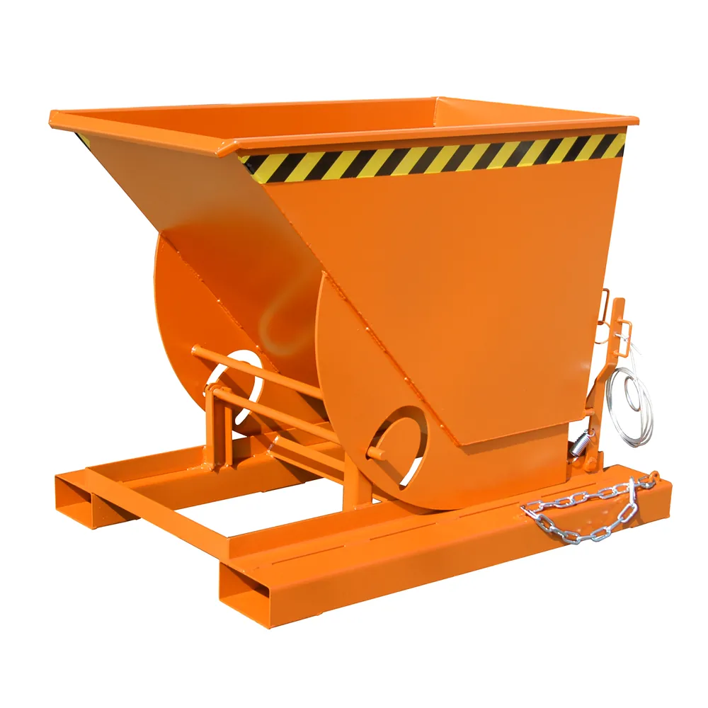 BAUER - Kippbehälter Abrollsystem 0,5m³, 1420 x 1008 x 1070, lackiert orange