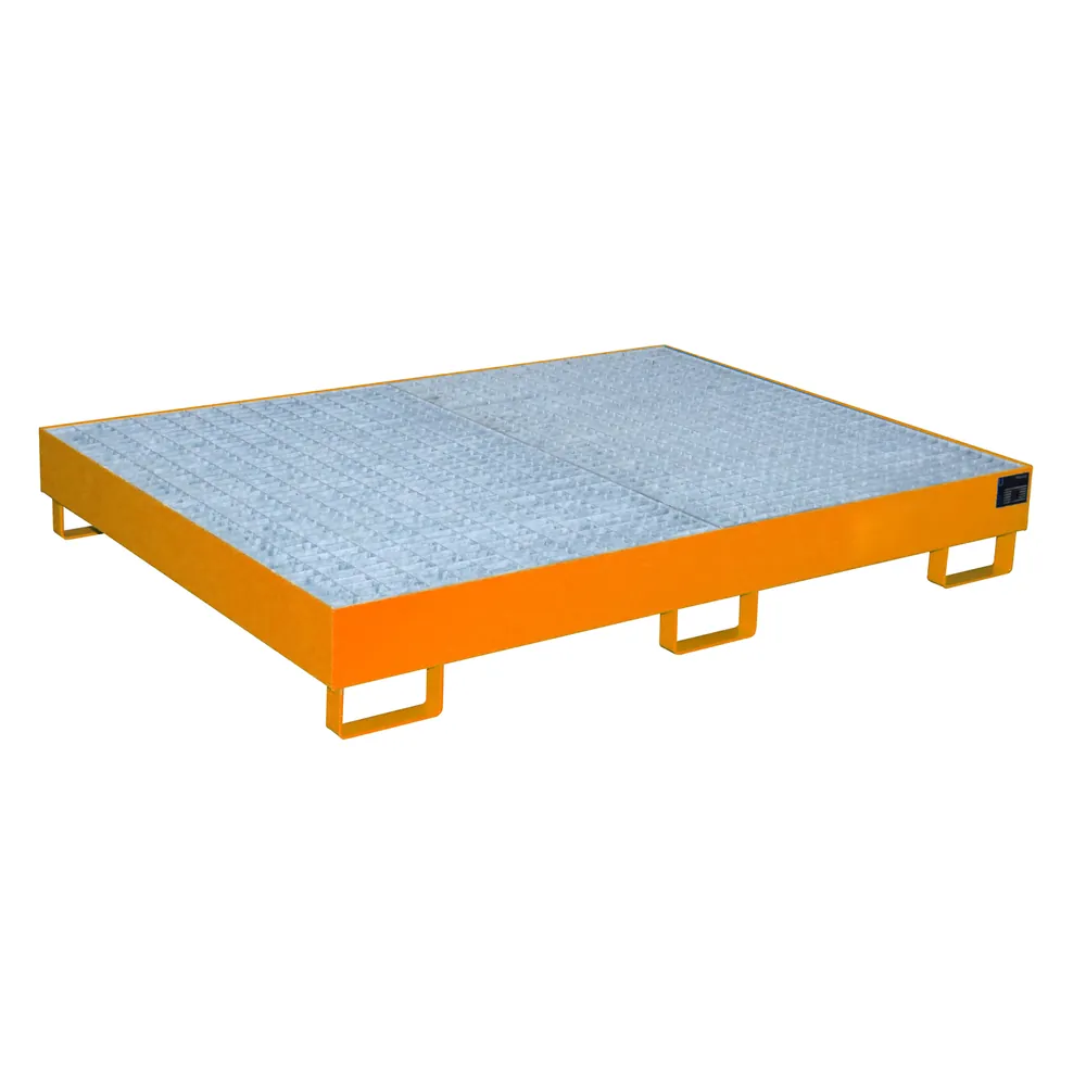 BAUER - Regalwanne m Gitterrost RW-GR 1800, lackiert orange RAL 2000