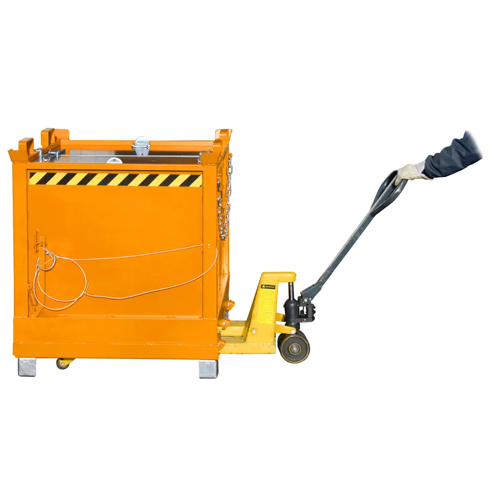 BAUER - Klappbodenbehälter FB 1000, lackiert orange RAL 2000