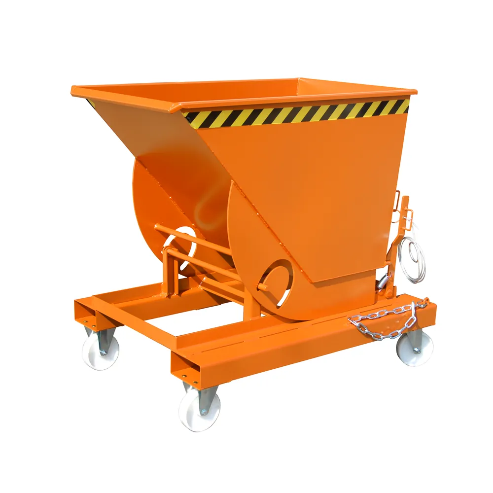 BAUER - Kippbehälter Abrollsystem 0,5m³, 1420 x 1008 x 1070, lackiert orange Hover Image