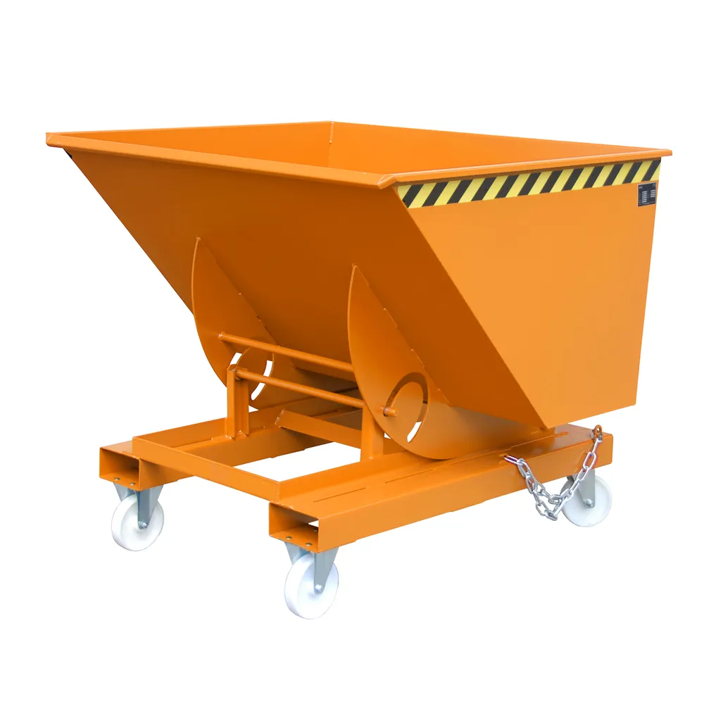 BAUER - Kippbehälter Abrollsystem 1m³, 1420 x 1560 x 1070, lackiert orange Hover Image