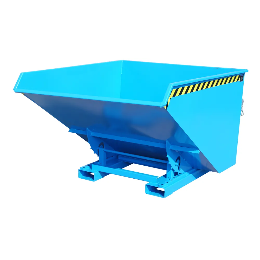 BAUER - Kippbehälter Abrollsystem 1,7m³, 1720 x 1570 x 1103mm, lackiert blau