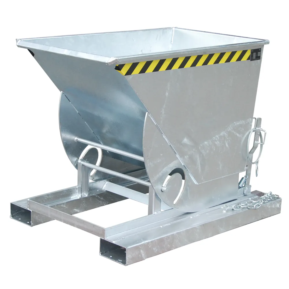 BAUER - Kippbehälter Abrollsystem 0,5m³, 1420 x 1008 x 1070, verzinkt