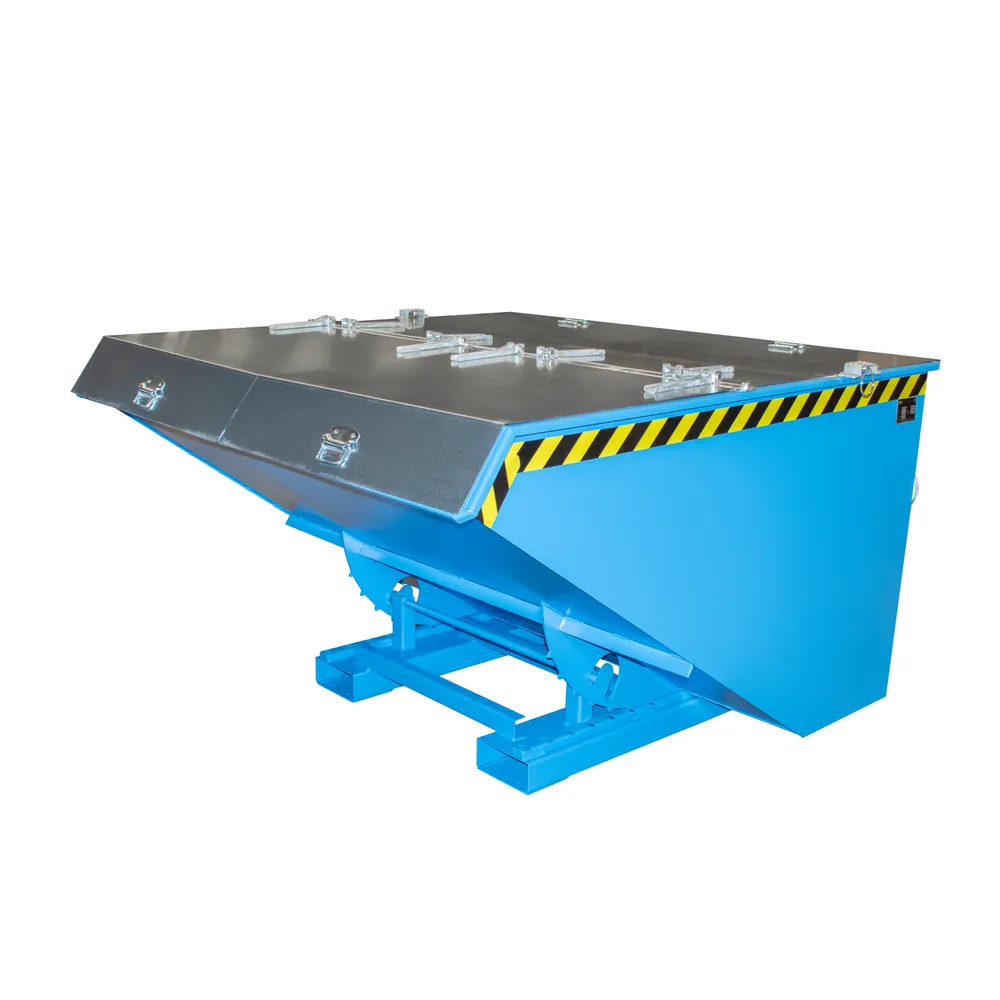 BAUER - Kippbehälter Abrollsystem 2,1m³, 1720 x 1870 x 1103mm, lackiert blau Hover Image