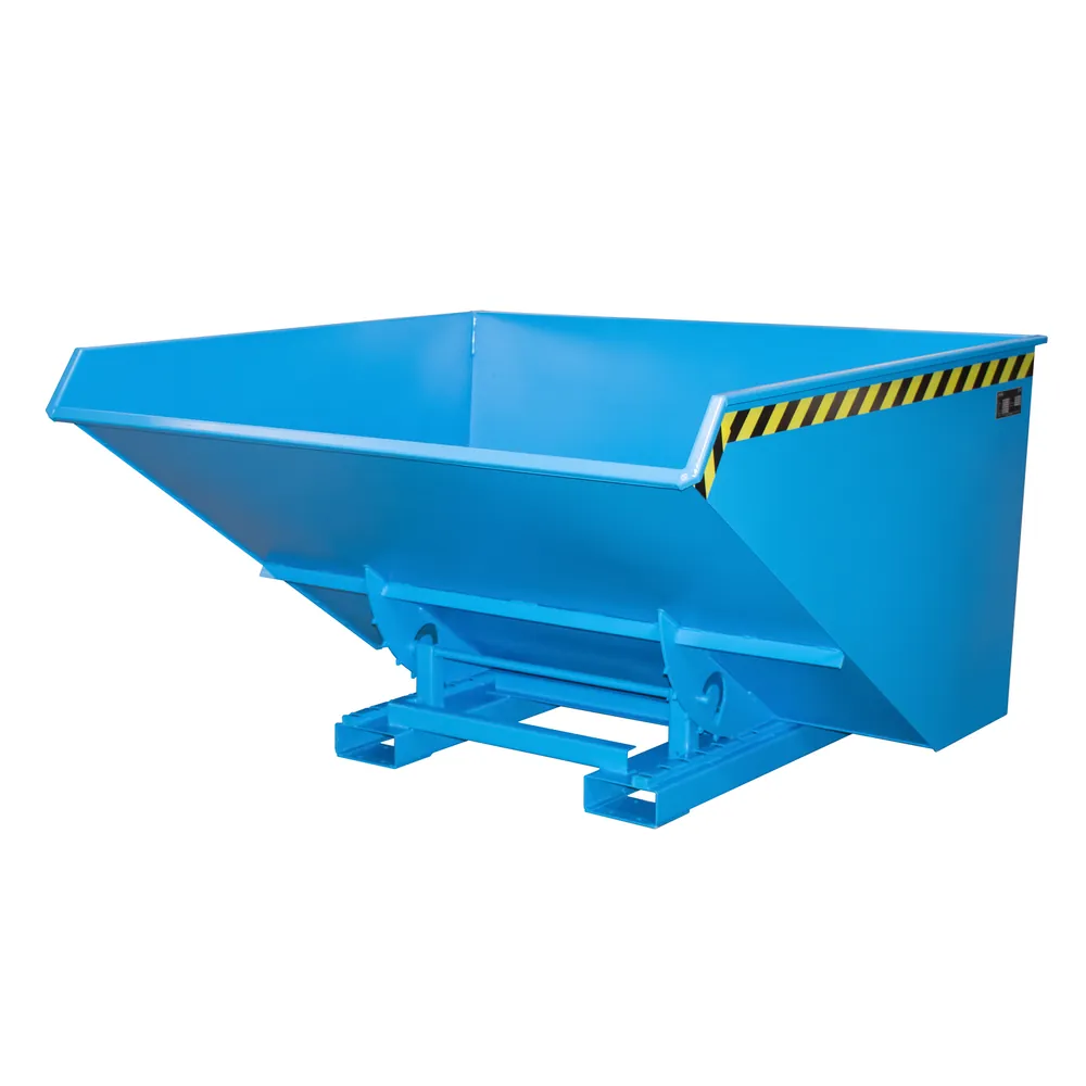 BAUER - Kippbehälter Abrollsystem 2,1m³, 1720 x 1870 x 1103mm, lackiert blau