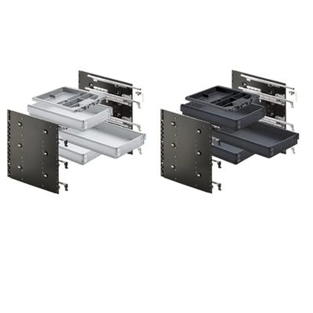 HETTICH - Büromöb.-Container-Set,mit Dämpfung Silent System,Systema Top 2000 9081713,Stahl