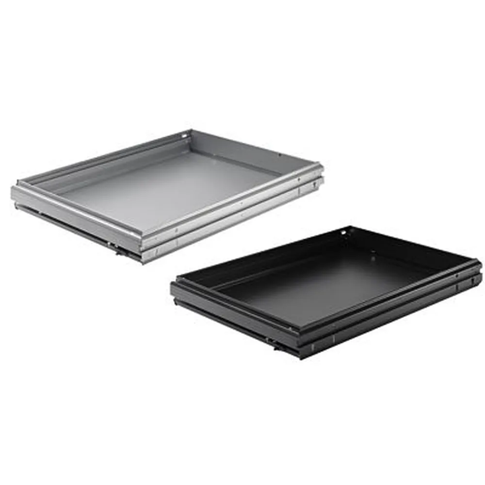 HETTICH - Büroschrank-Stahlschubkasten, Systema Top 2000 9011946, Stahl aluminiumoptik