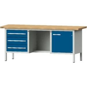ANKE® - Werkbank RAL 7035/5010 2000mm 3SL+1T