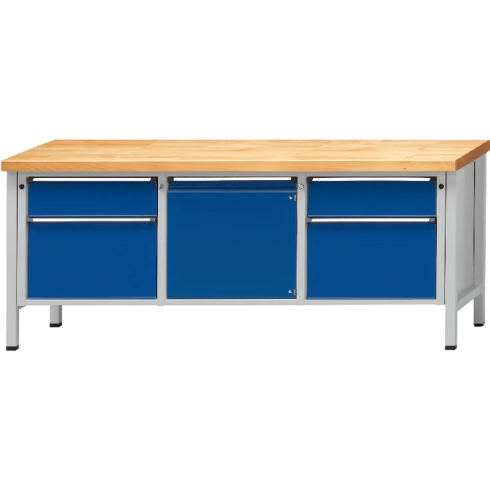 ANKE® - Kastenwerkbank 2000 221 V 40mm Platte, 840mm hoch RAL 7035/5010