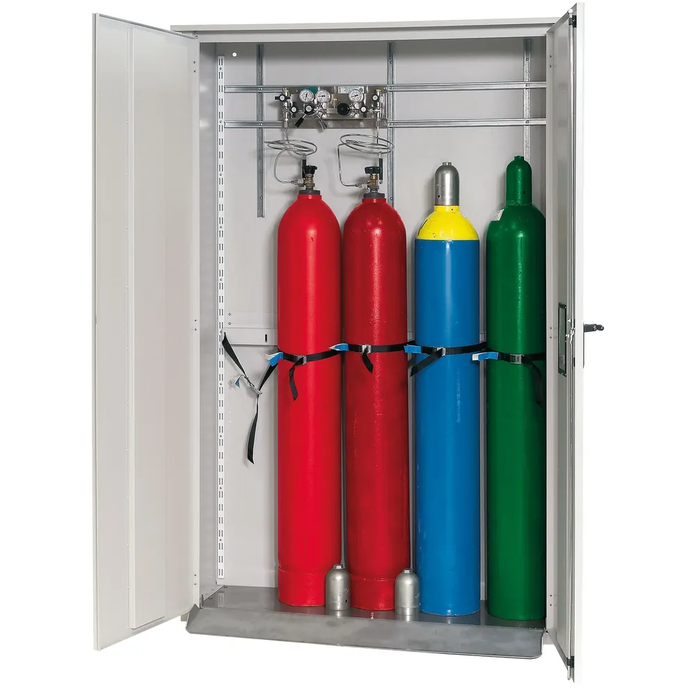 asecos® - Druckgasflaschenschrank einwandig für 5 Flaschen à 50 Liter