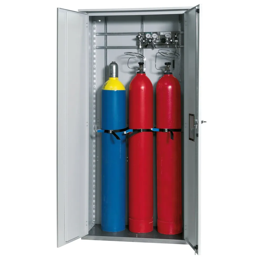 asecos® - Druckgasflaschenschrank einwandig für 3 Flaschen à 50 Liter