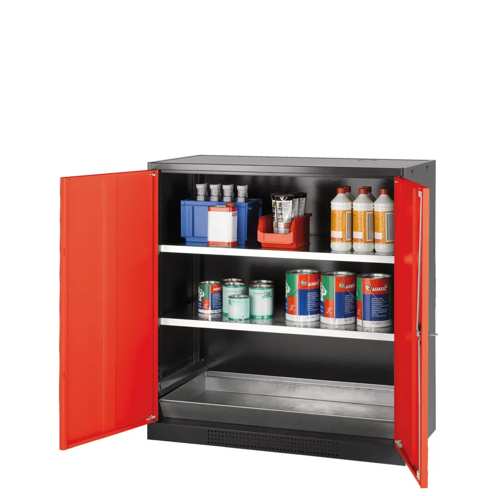 asecos® - Chemikalienschrank rot 1105 x 1055 x 520mm