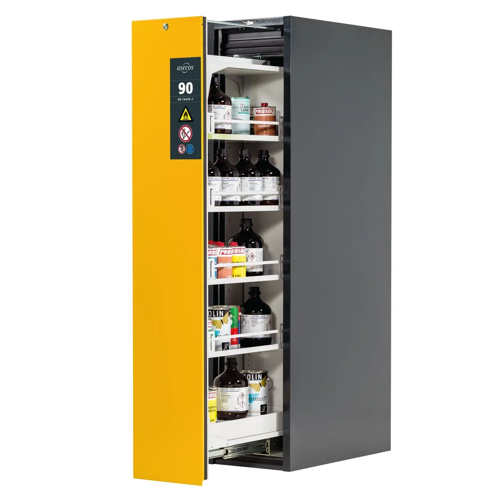 asecos® - Sicherheitsschrank V-Line 449 x860 x 1966mm, RAL 1004/7035, 4 Fachböden
