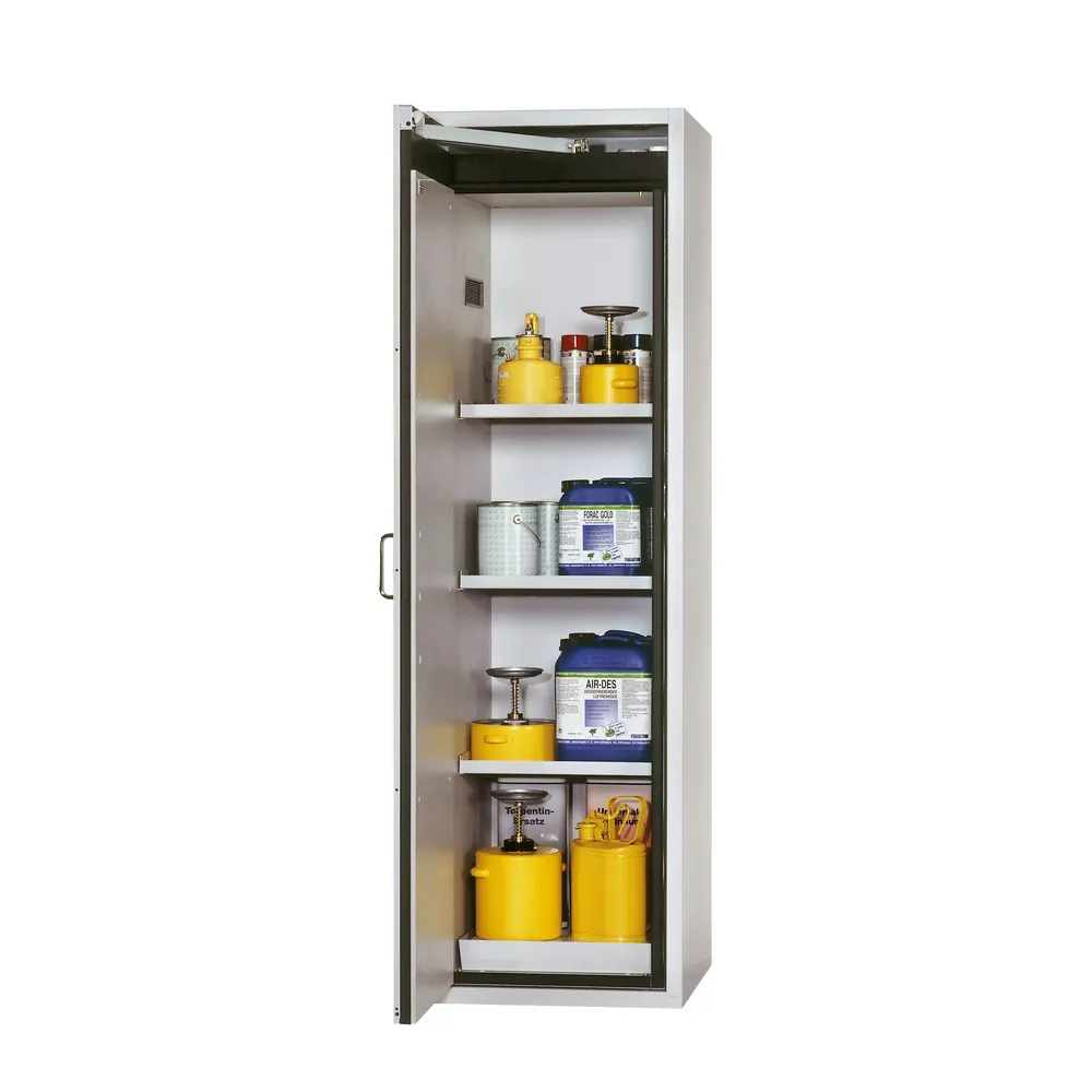 asecos® - Sicherheitsschrank S90 RAL 7035 3FB1LB1BW Stahlblech