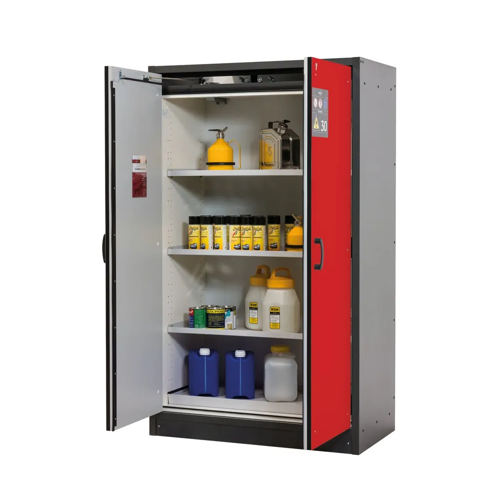 asecos® - Sicherheitsschrank Q90 /RAL 3020 3FB1LB1BW Stahlblech