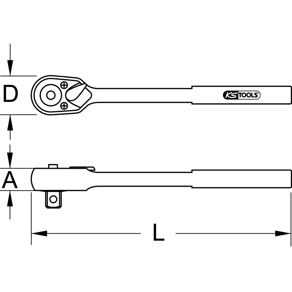 KSTOOLS® - 3/8" TITANplus Umschaltknarre, 30 Zahn