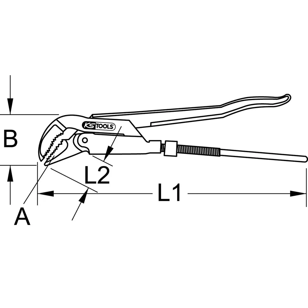 KSTOOLS® - BERYLLIUMplus Eckrohrzange 2