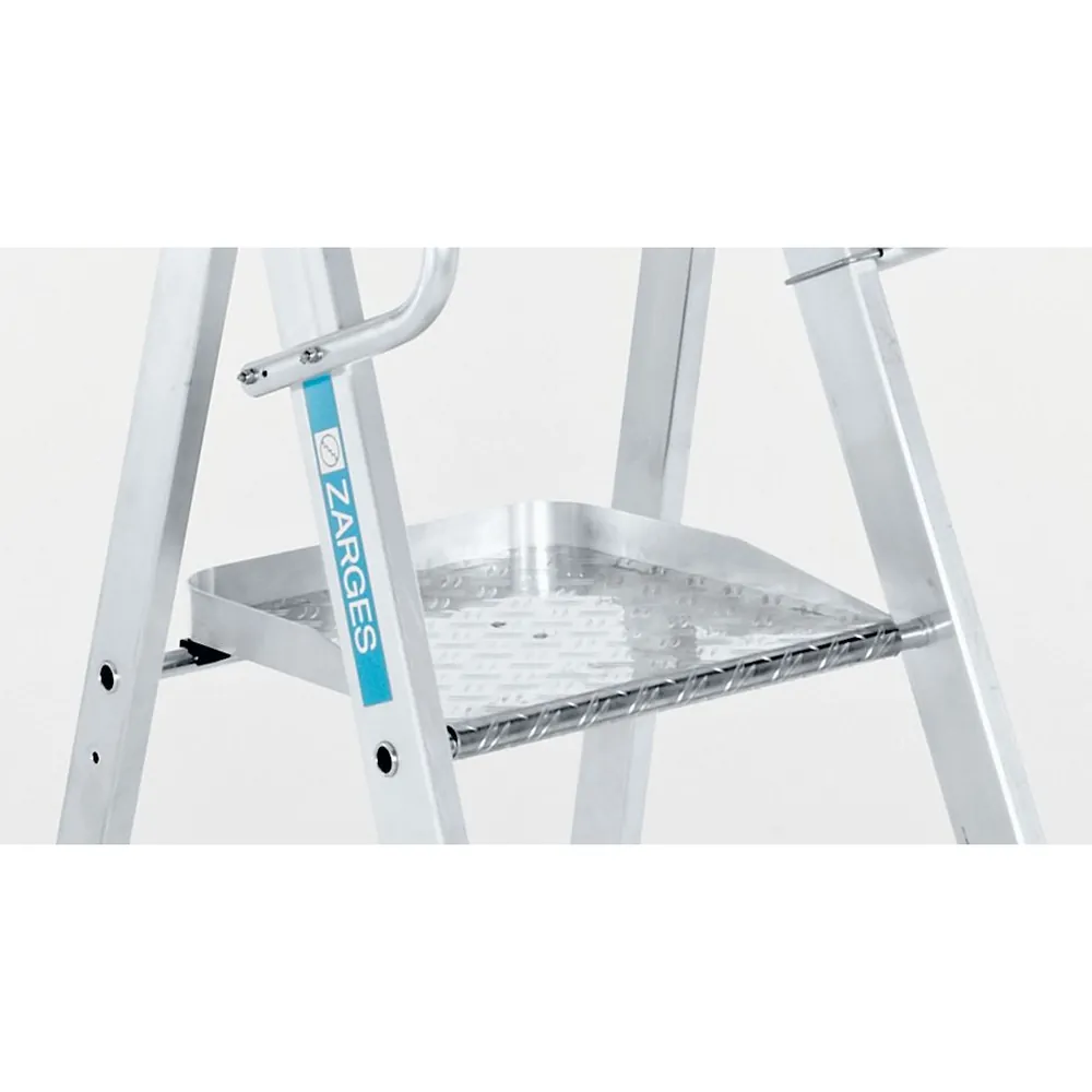 ZARGES - Stehleiter 10 Stufen, Aluminium, einseitig begehbar, H 3.720mm, B 800mm Hover Image