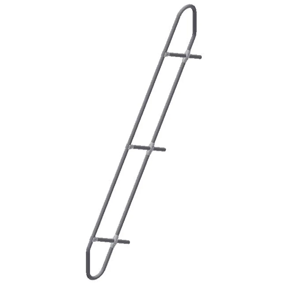 ZARGES - Handlauf abnehmbar 60° 17 Stufen Höhe senkrecht 4250mm