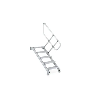 ZARGES - Treppe 11 Stufen, 45°, Stufenbreite 600mm, einseitiger Handlauf