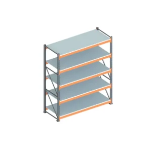 META® - Großfachregal GR 3300 x 2700 x 1100 vzk / RAL 2001 multipal S mit Stahlpaneelen
