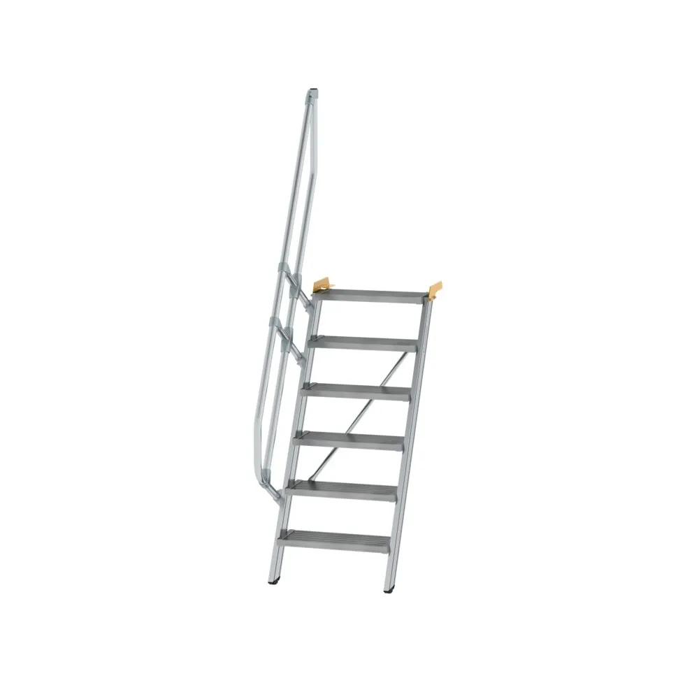 MUNK - Treppe 60° Stufenbreite 600 mm 6 Stufen Aluminium geriffelt