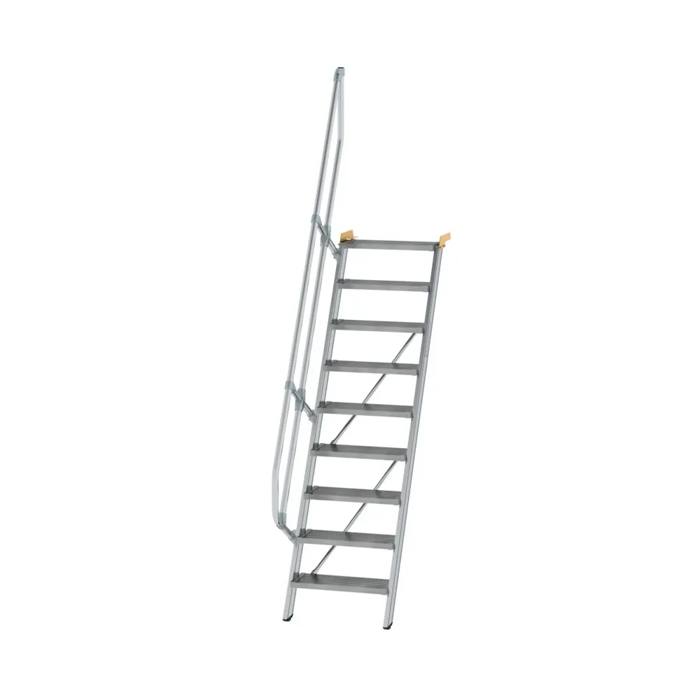 MUNK - Treppe 60° Stufenbreite 600 mm 9 Stufen Aluminium geriffelt
