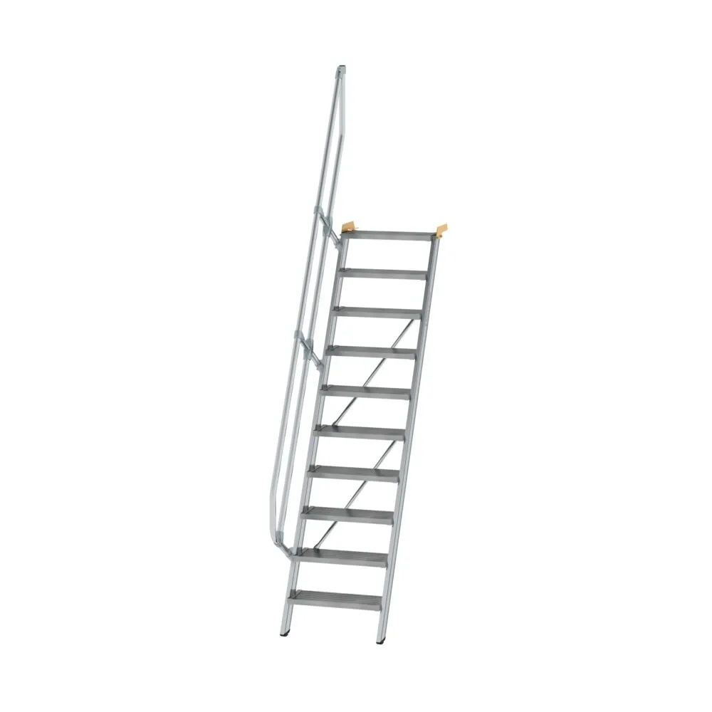 MUNK - Treppe 60° Stufenbreite 600 mm 10 Stufen Aluminium geriffelt