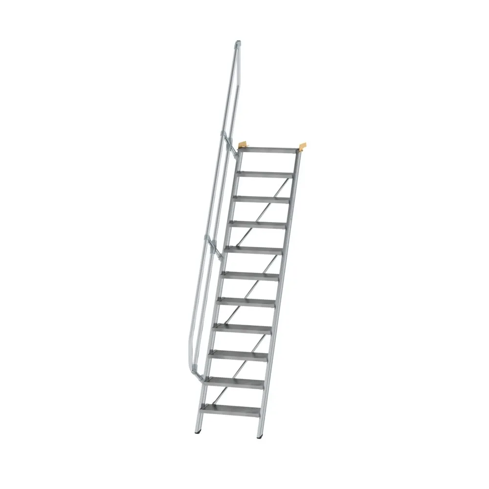 MUNK - Treppe 60° Stufenbreite 600 mm 11 Stufen Aluminium geriffelt