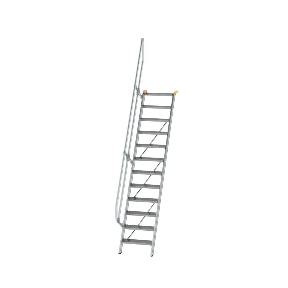 MUNK - Treppe 60° Stufenbreite 600 mm 12 Stufen Aluminium geriffelt
