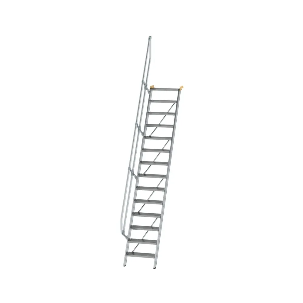 MUNK - Treppe 60° Stufenbreite 600 mm 14 Stufen Aluminium geriffelt