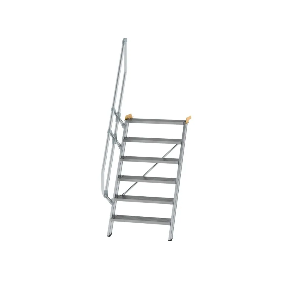 MUNK - Treppe 60° Stufenbreite 800 mm 6 Stufen Aluminium geriffelt