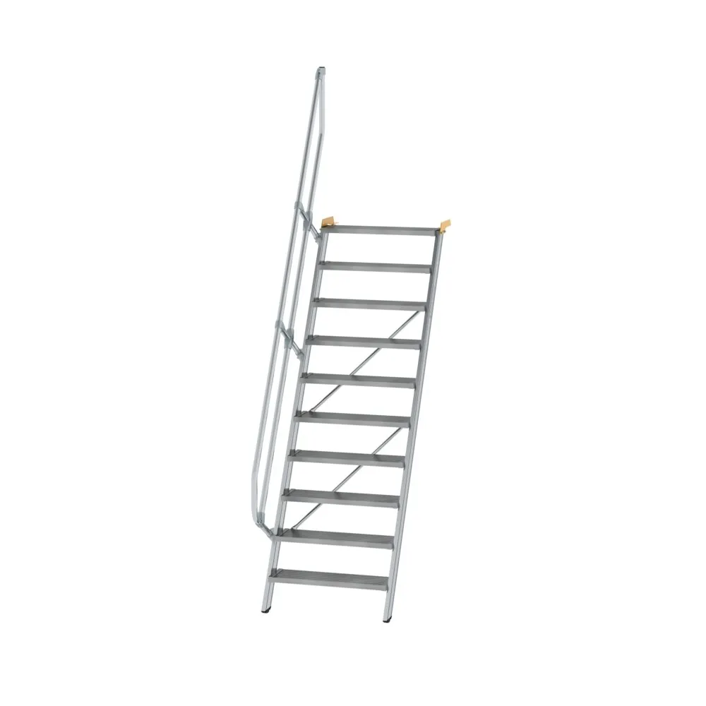 MUNK - Treppe 60° Stufenbreite 800 mm 10 Stufen Aluminium geriffelt