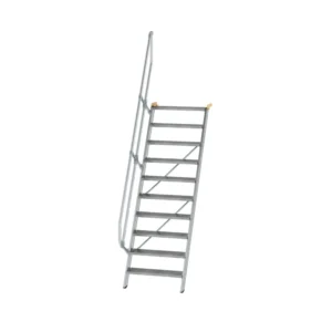 MUNK - Treppe 60° Stufenbreite 800 mm 10 Stufen Aluminium geriffelt