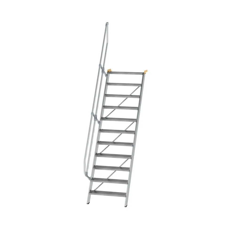 MUNK - Treppe 60° Stufenbreite 800 mm 11 Stufen Aluminium geriffelt