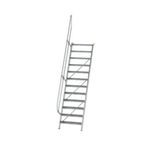 MUNK - Treppe 60° Stufenbreite 800 mm 12 Stufen Aluminium geriffelt
