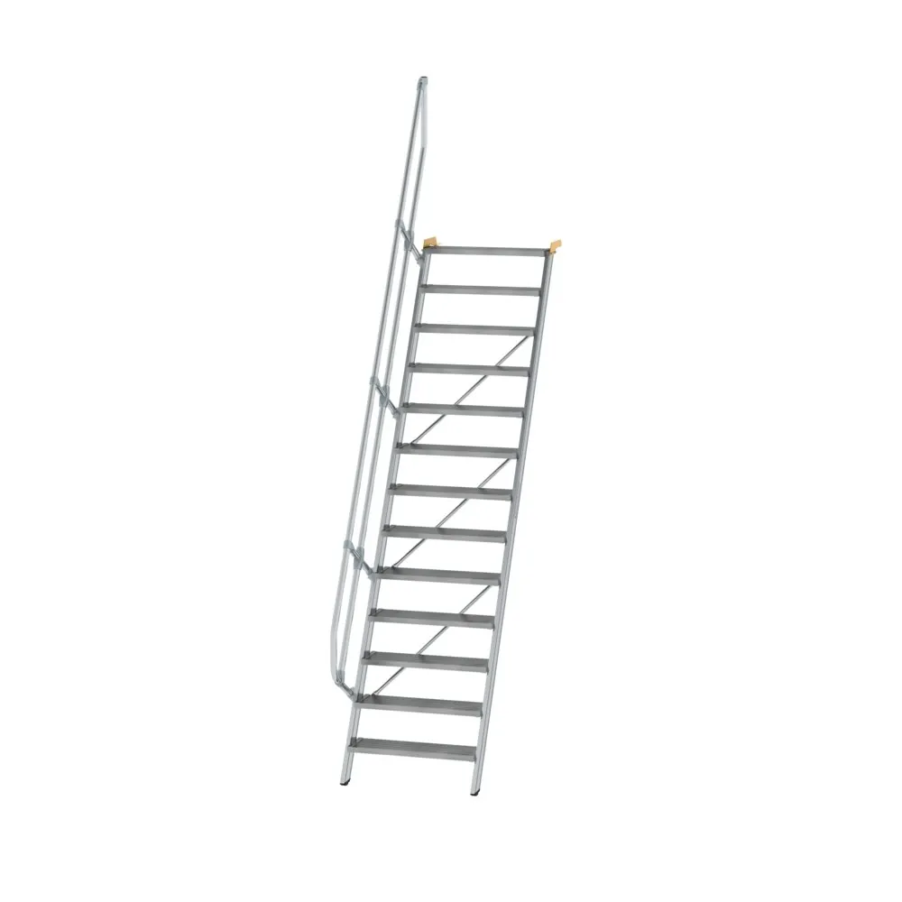 MUNK - Treppe 60° Stufenbreite 800 mm 13 Stufen Aluminium geriffelt