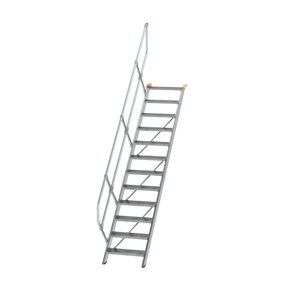 MUNK - Treppe 45° Stufenbreite 600 mm 12 Stufen Aluminium geriffelt