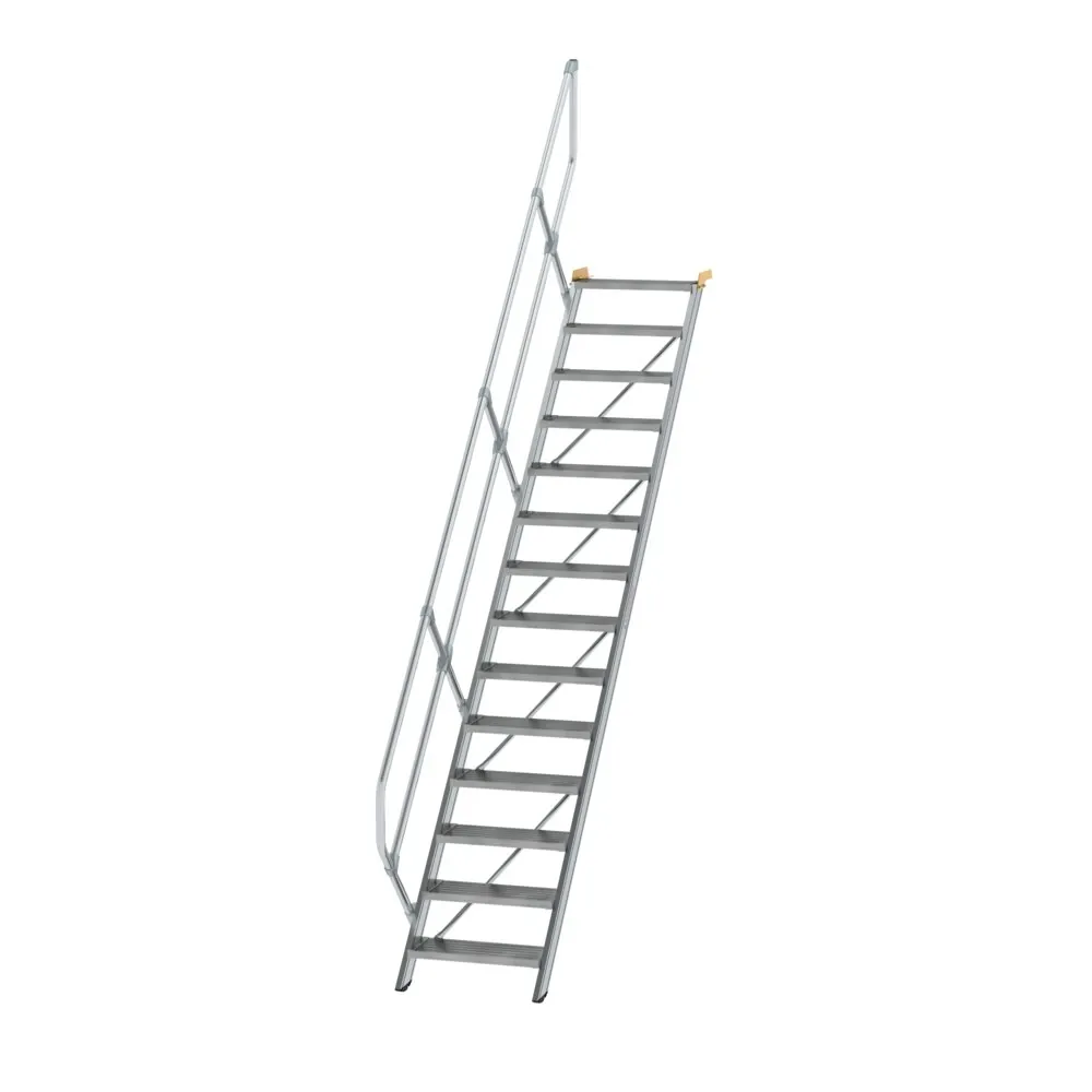 MUNK - Treppe 45° Stufenbreite 600 mm 14 Stufen Aluminium geriffelt