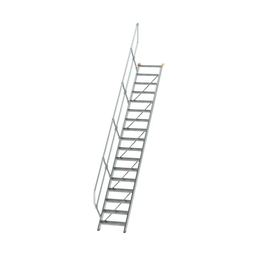 MUNK - Treppe 45° Stufenbreite 600 mm 17 Stufen Aluminium geriffelt